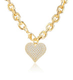 Zircon heart necklace