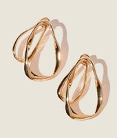 Gold irregular shaped earrings