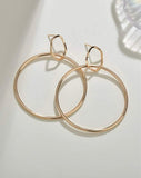 Gold double circle hoops