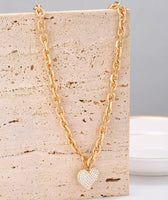 Zircon heart necklace