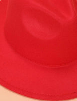 Red fedora hat