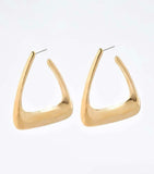 Gold triangle hoops