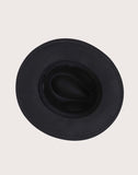 Black/black band unisex fedora hat
