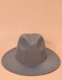 Gray fedora hat