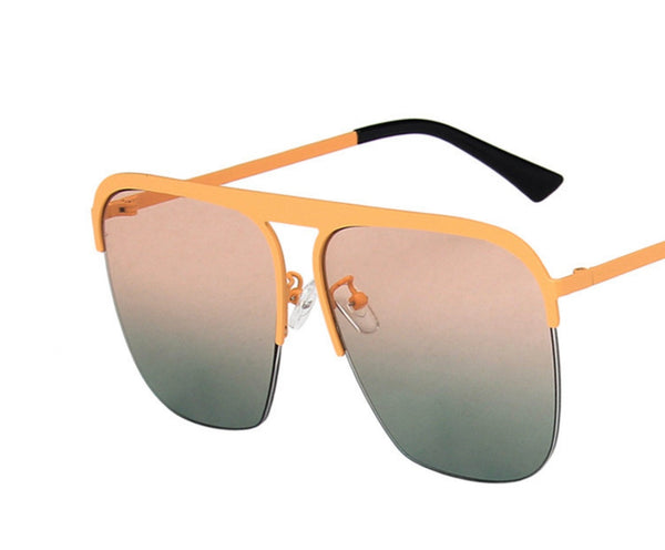 Gold metal frame sunglasses