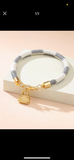 Designer inspired charm bracelet