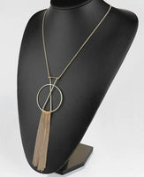 Gold tassel necklace
