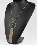 Gold tassel necklace