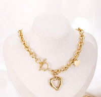 Heart charm necklace